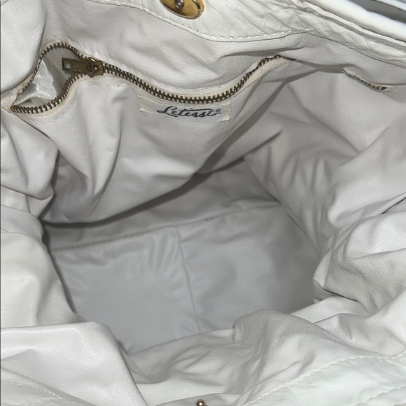 White Leather Shoulder Bag - Picture 5 of 5